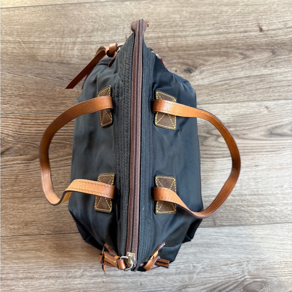 Dooney & Bourke Black with Brown Leather Trim Nylon shoulder tote bag - Picture 5 of 16